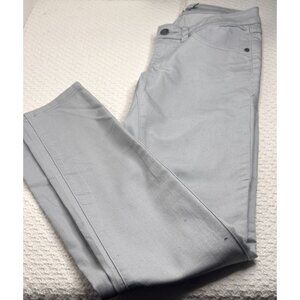 Prana Women Pants Low Rise Fitted Organic Cotton Silver Organic Cotton Size 00